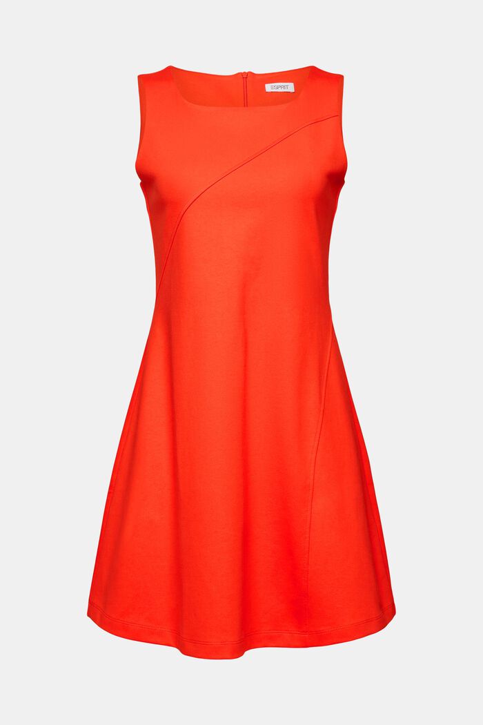 Sleeveless Punto Mini Dress, RED, detail image number 7