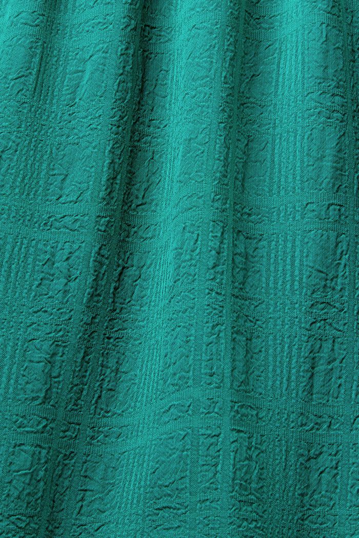 Lightweight midi dress with balloon sleeves, EMERALD GREEN, detail image number 5