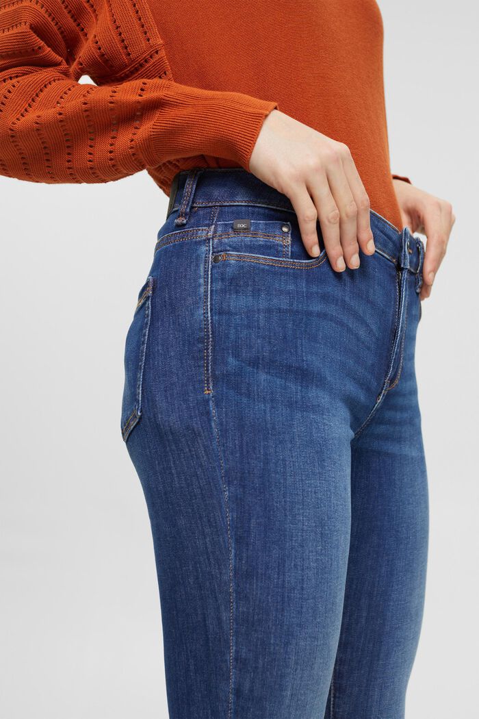 Stretch cotton jeans, BLUE DARK WASHED, detail image number 0