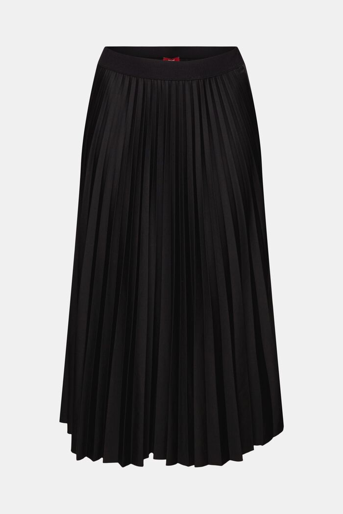 Pleated midi skirt, BLACK, detail image number 6