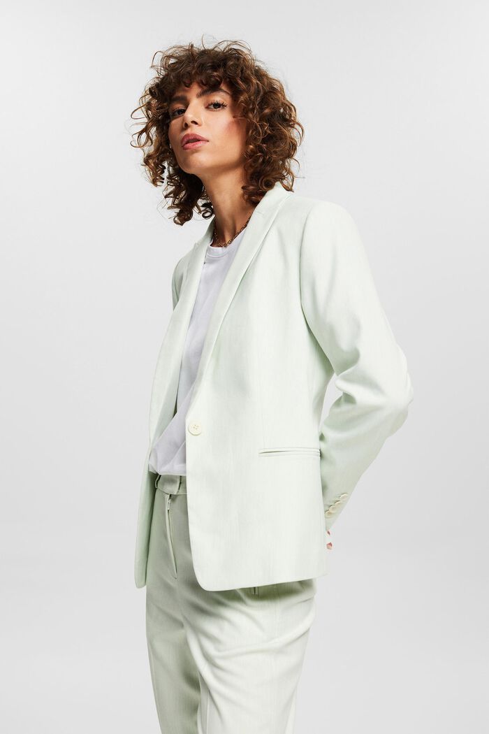 Woven blazer, PASTEL GREEN, detail image number 0