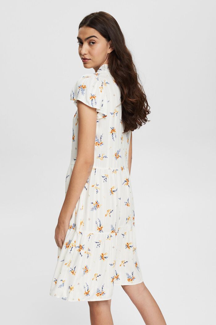 Dress with a floral pattern, LENZING™ ECOVERO™, OFF WHITE, detail image number 2