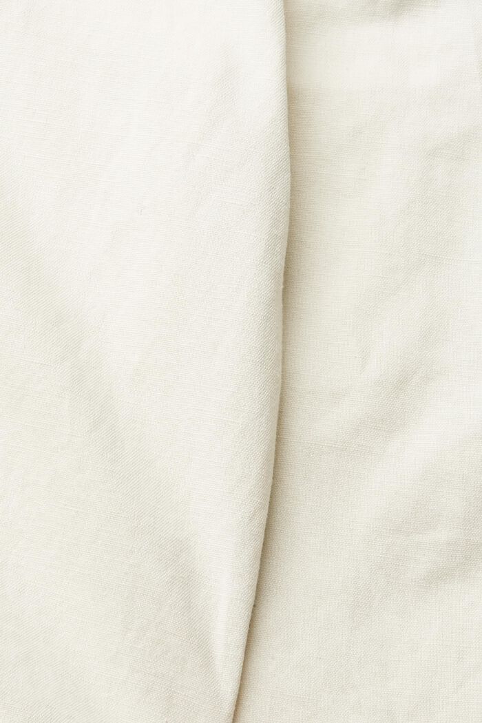 Blended linen shorts, CREAM BEIGE, detail image number 4