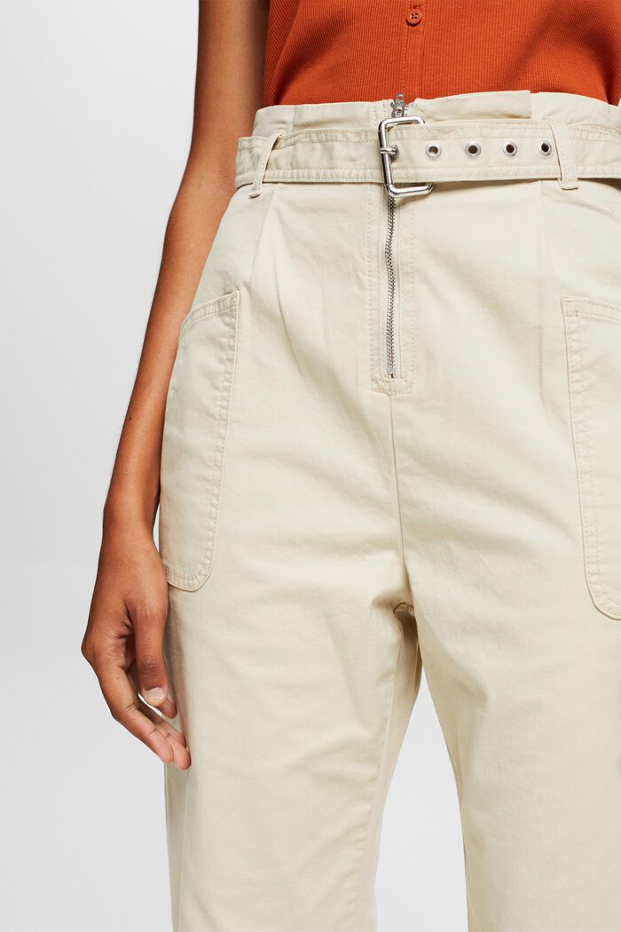 Trousers with a belt, SAND, detail image number 2