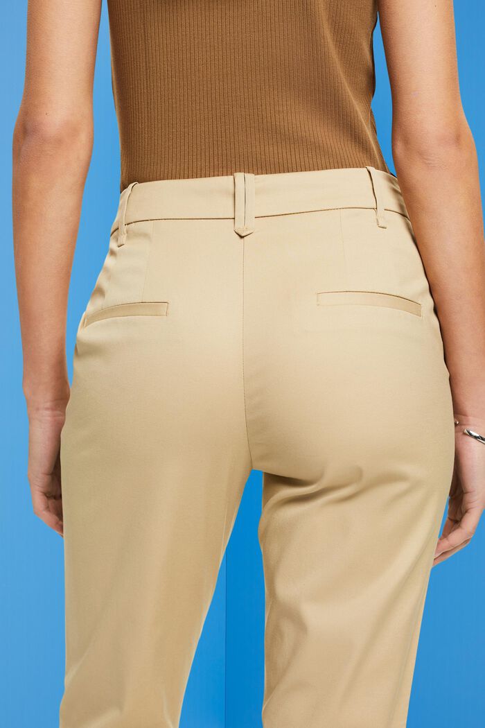 High-rise slim fit trousers, SAND, detail image number 2