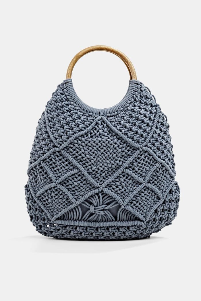 Crocheted tote bag, LIGHT BLUE, detail image number 0