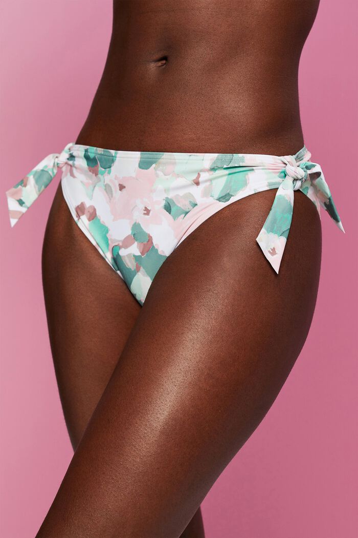 Bikini bottoms with tie-up bows, KHAKI GREEN, detail image number 1