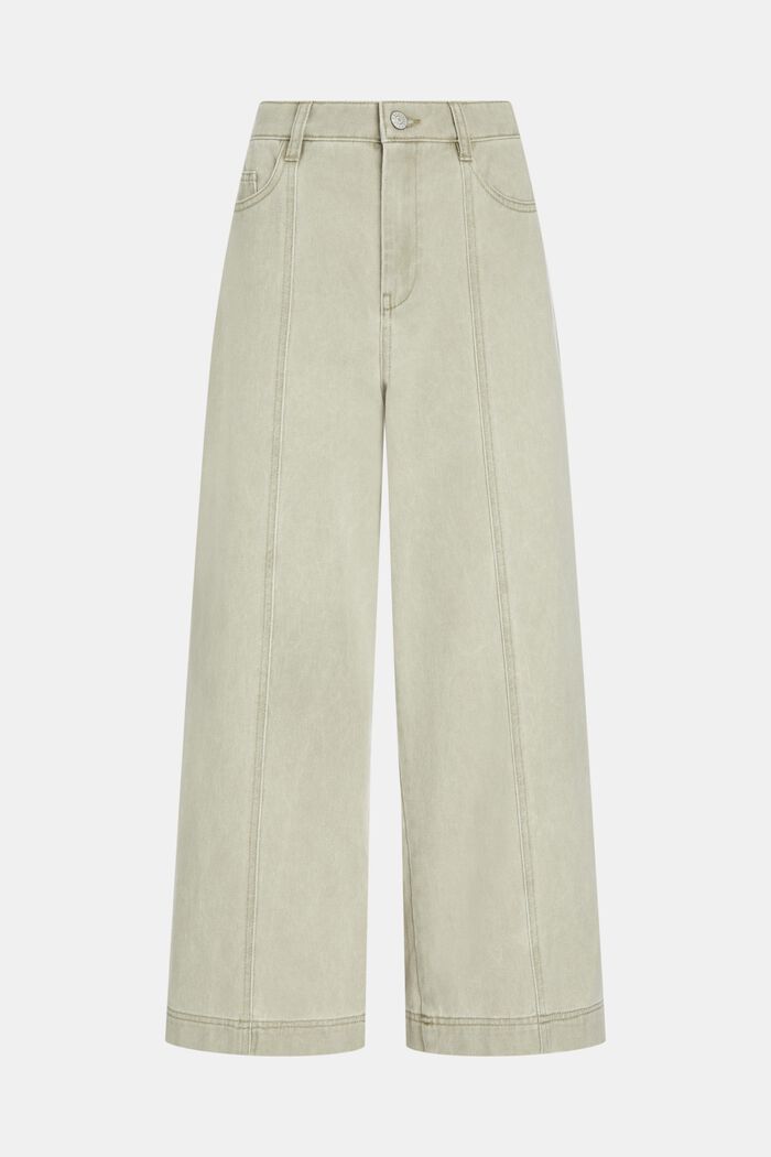 Culottes with a high waistband, PALE KHAKI, detail image number 5