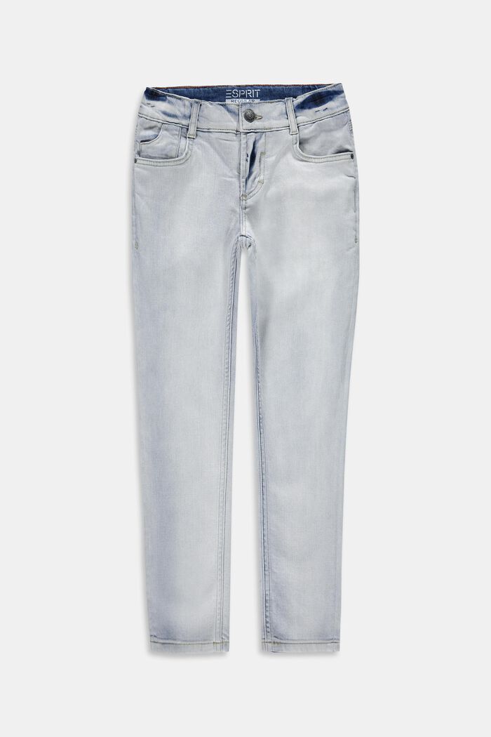 Stretch jeans with an adjustable waist, BLUE BLEACHED, detail image number 0