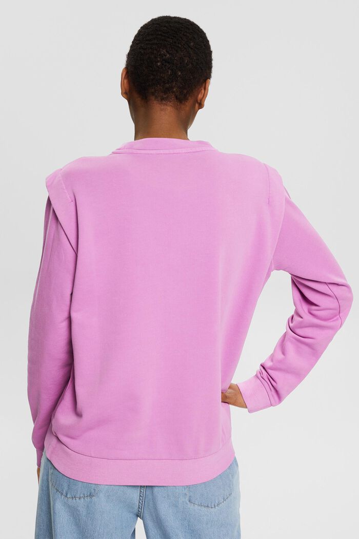 Made of recycled material: sweatshirt with a shoulder detail, DARK PINK, detail image number 3