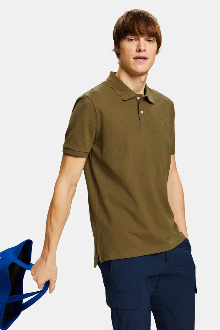 Piqué Polo Shirt, OLIVE, detail image number 4