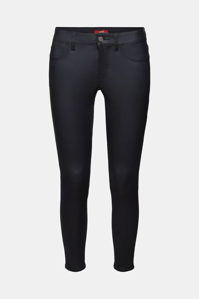 Mid-Rise Skinny Leg Coated Trousers, NAVY, detail image number 7