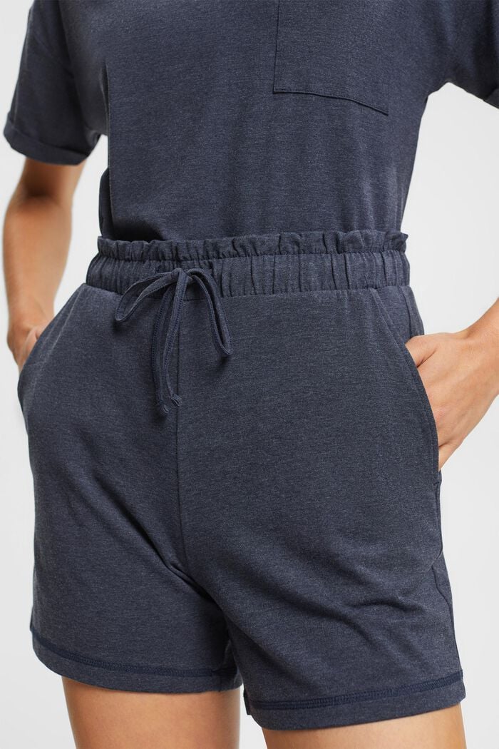 Jersey shorts with elasticated waistband, NAVY, detail image number 2