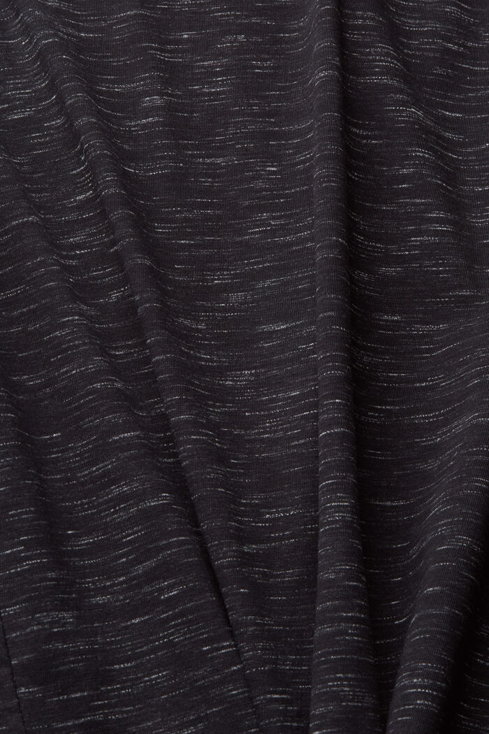 Melange jersey T-shirt with a 3D logo print, BLACK, detail image number 5