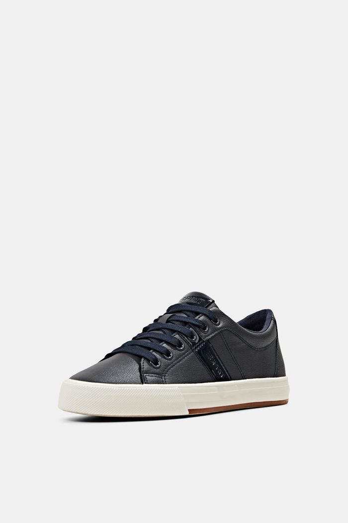 Material mix trainers in faux leather, NAVY, detail image number 2