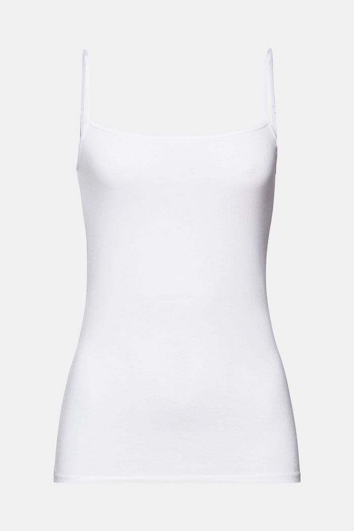 Stretch-Knit Camisole, WHITE, detail image number 6