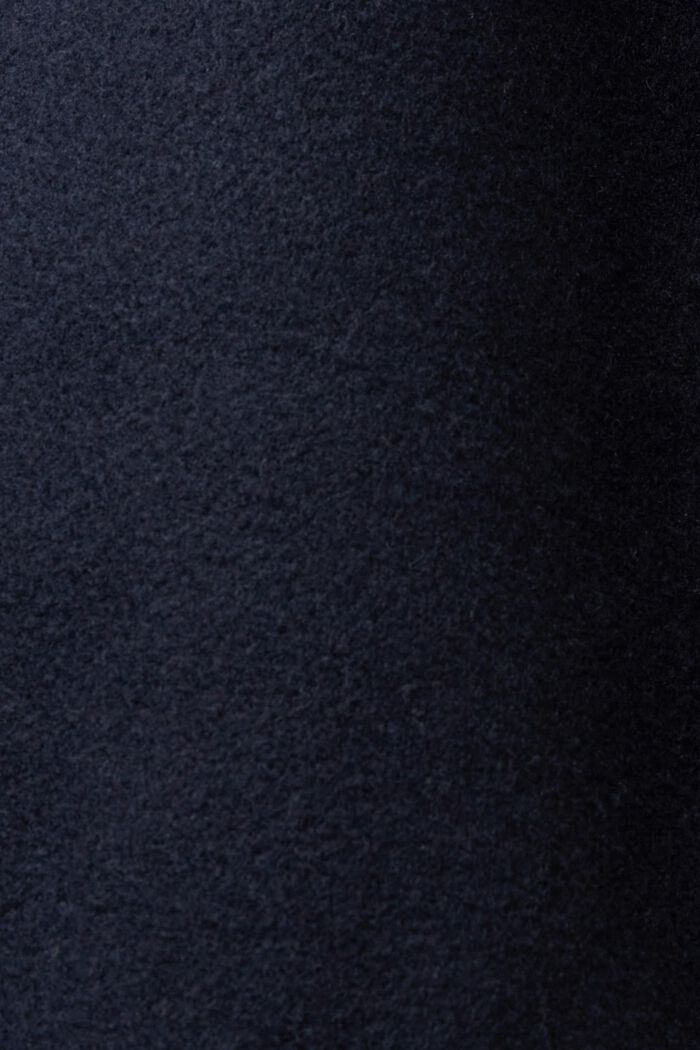 Mixed Material Hooded Coat, NAVY, detail image number 5