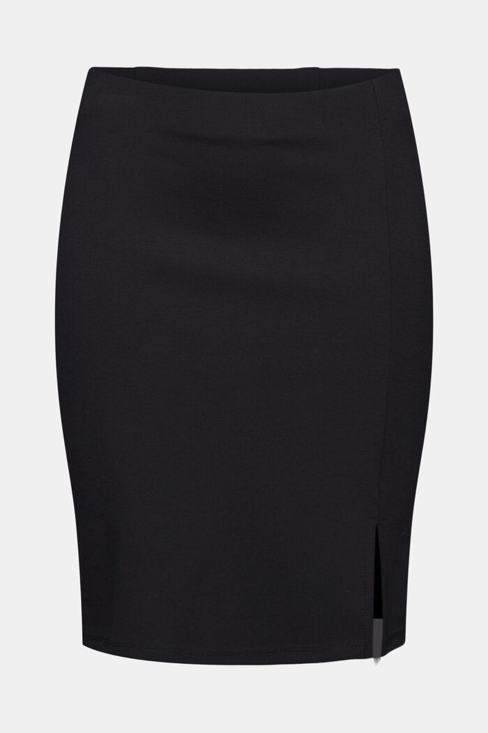 Mini skirt made of punto jersey fabric, LENZING™ ECOVERO™, BLACK, overview