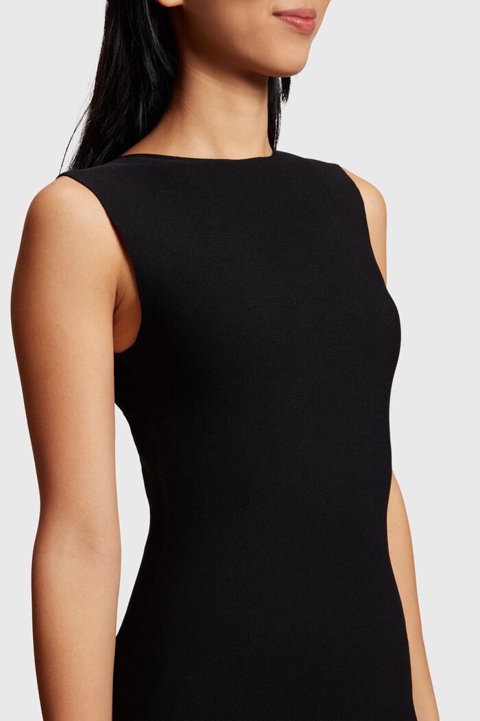 Seamless knit ombre dress, BLACK, detail image number 0