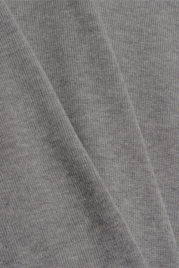 Basic jumper made of 100% Pima cotton, MEDIUM GREY, detail image number 4