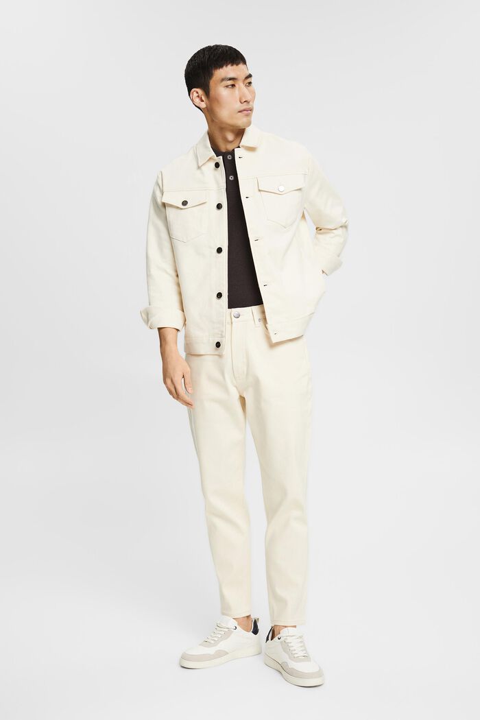 Denim jacket in organic cotton, OFF WHITE, detail image number 1