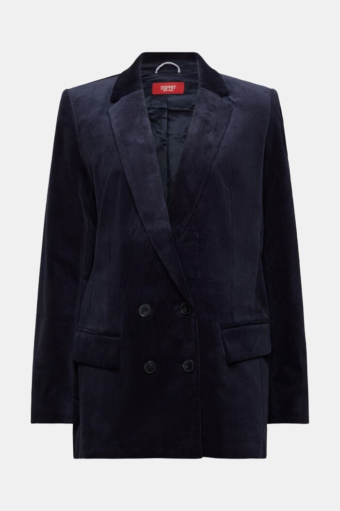 Double-Breasted Corduroy Blazer, NAVY, detail image number 6