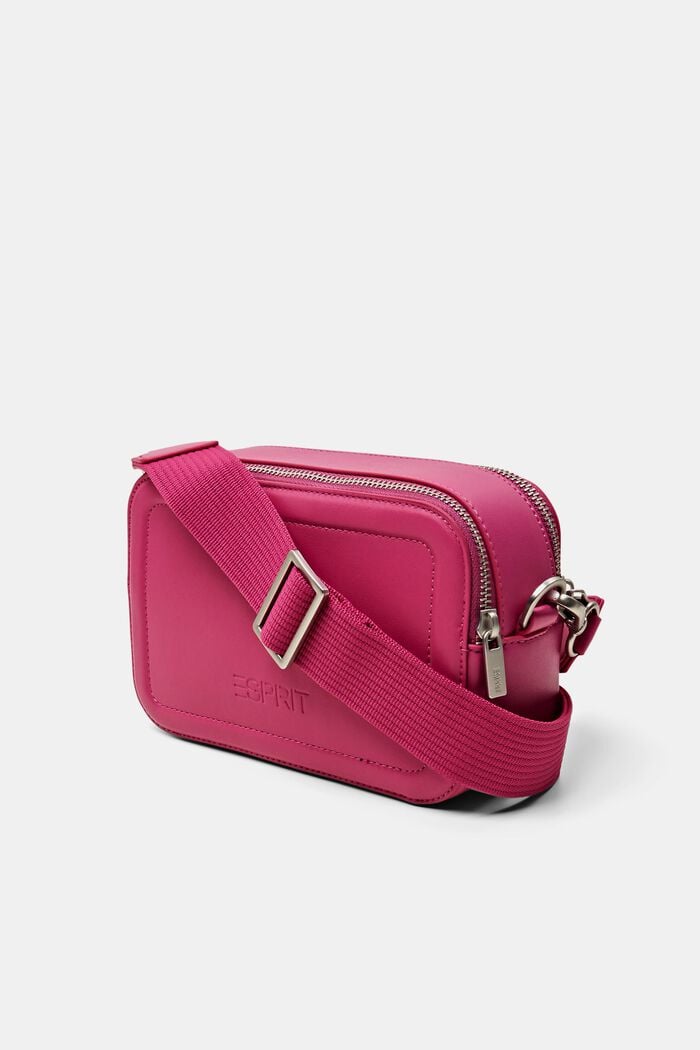 Faux Leather Camera Bag, PINK FUCHSIA, detail image number 2