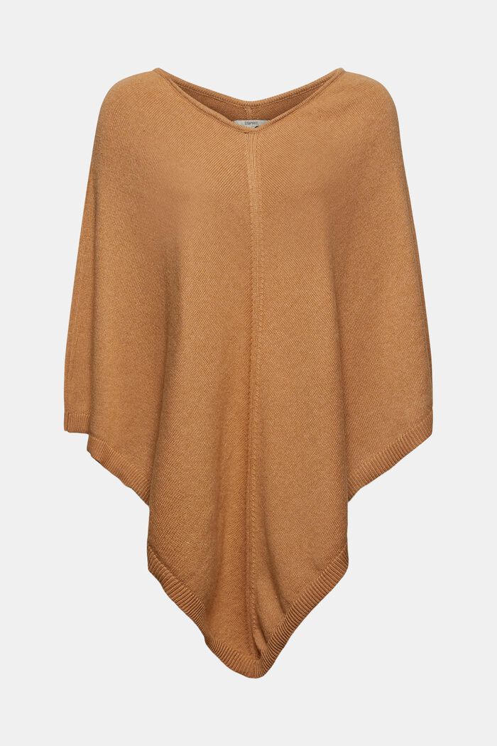 Recycled: blended wool poncho