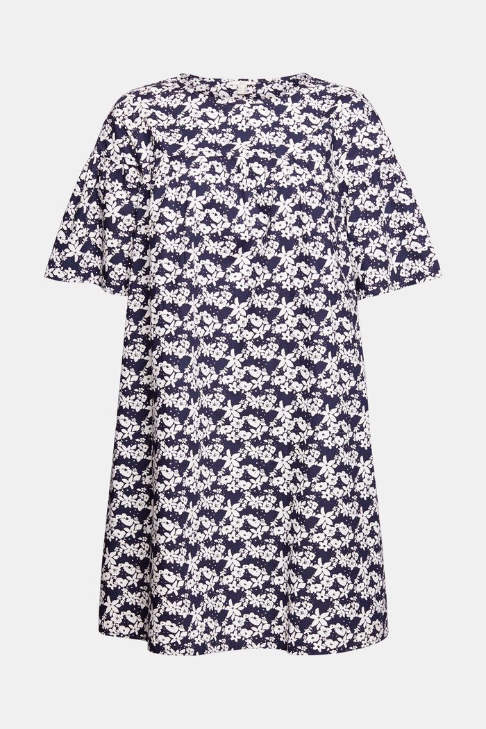 Dress with a mille-fleurs print, NAVY, detail image number 2