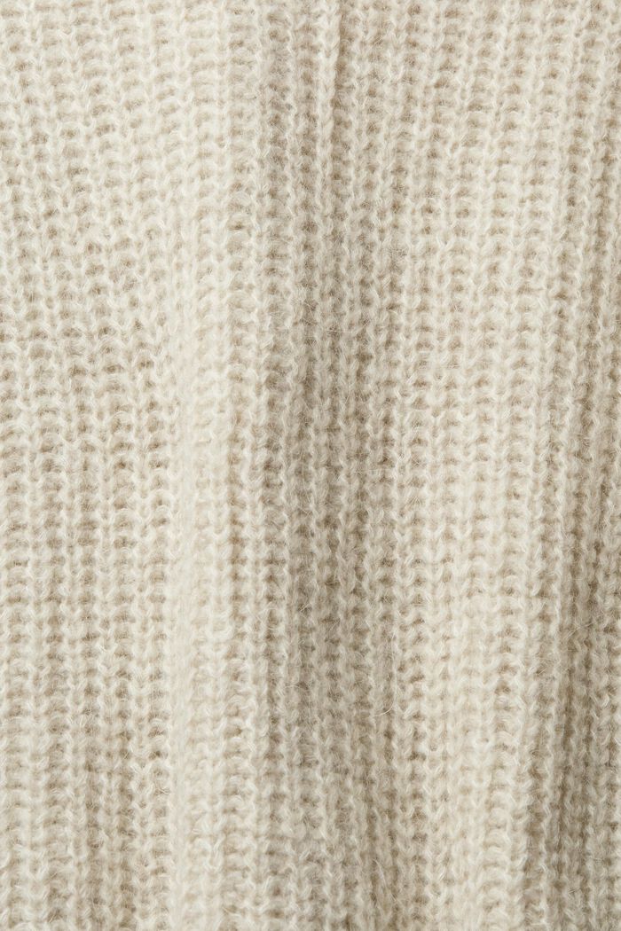 Knitted alpaca blend cardigan, CREAM BEIGE, detail image number 1