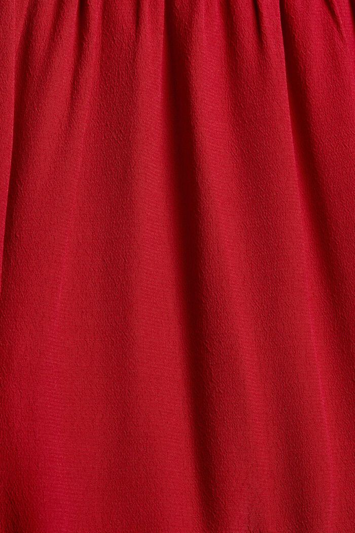Blouse with gathers, LENZING™ ECOVERO™, DARK RED, detail image number 3
