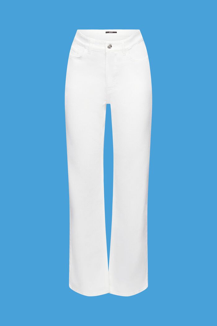 High-rise straight leg jeans, WHITE, detail image number 7