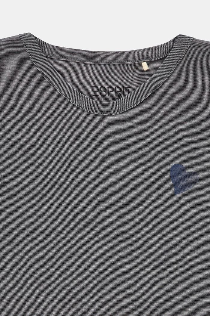 Finely striped T-shirt, GREY, detail image number 2