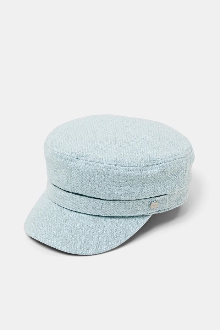Structured Military Cap, LIGHT AQUA GREEN, detail image number 0