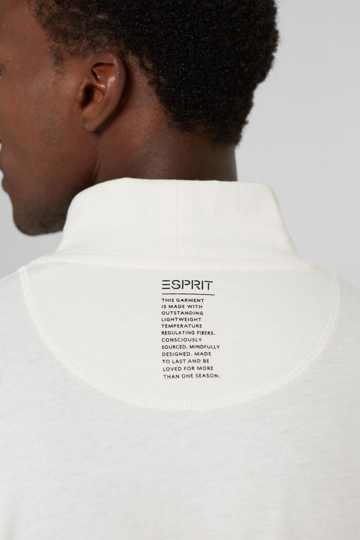 Made of recycled material: jersey long sleeve top with THERMOLITE®, OFF WHITE, detail image number 7