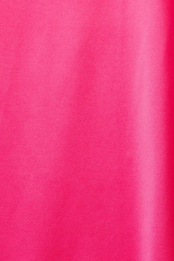 Active V-Neck T-Shirt E-DRY, PINK FUCHSIA, detail image number 4