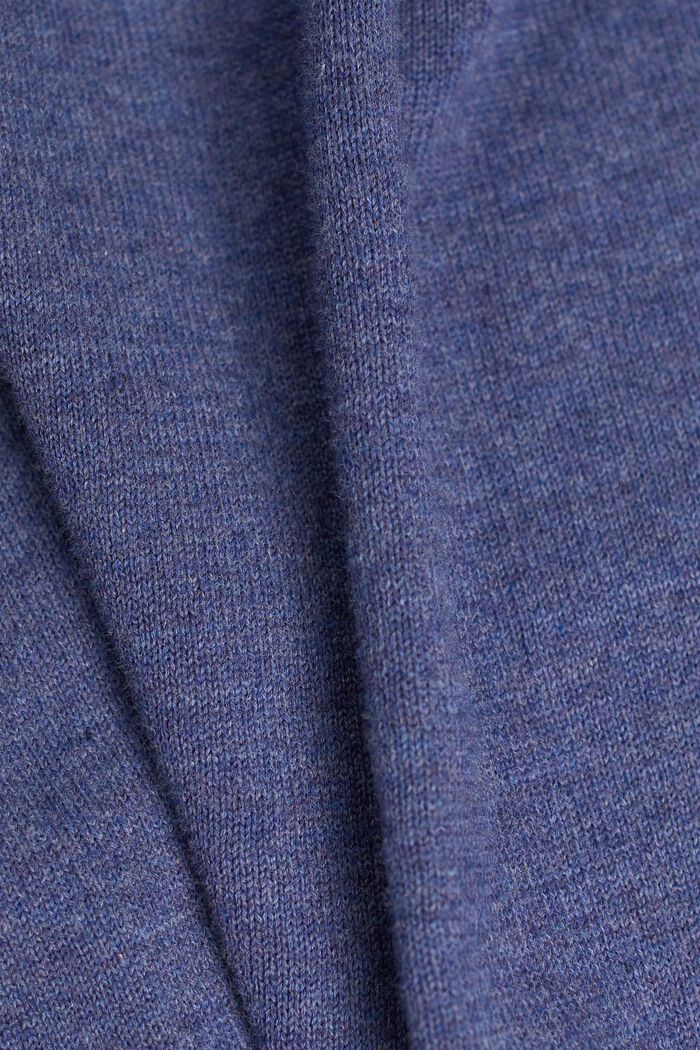 Knit hooded jumper, GREY BLUE, detail image number 1