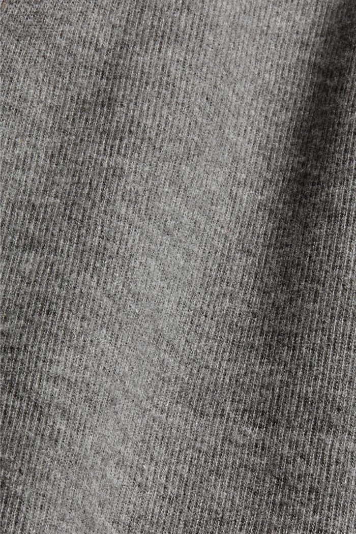 Knitted dress in blended organic cotton, GUNMETAL, detail image number 4