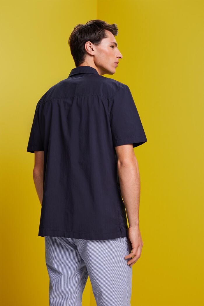 Short sleeve shirt, cotton blend, NAVY, detail image number 3