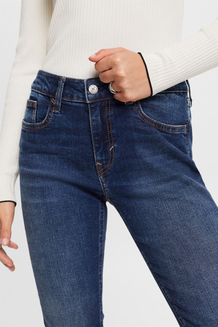 Mid-Rise Slim Jeans, BLUE DARK WASHED, detail image number 1