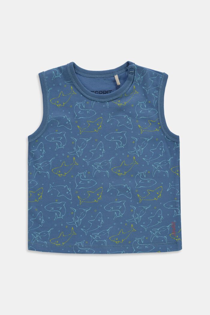 Vest top with print in organic cotton