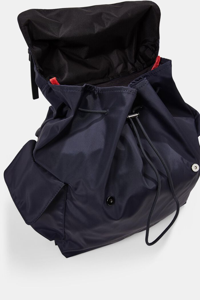 Made of recycled material: rucksack with side compartments, NAVY, detail image number 4