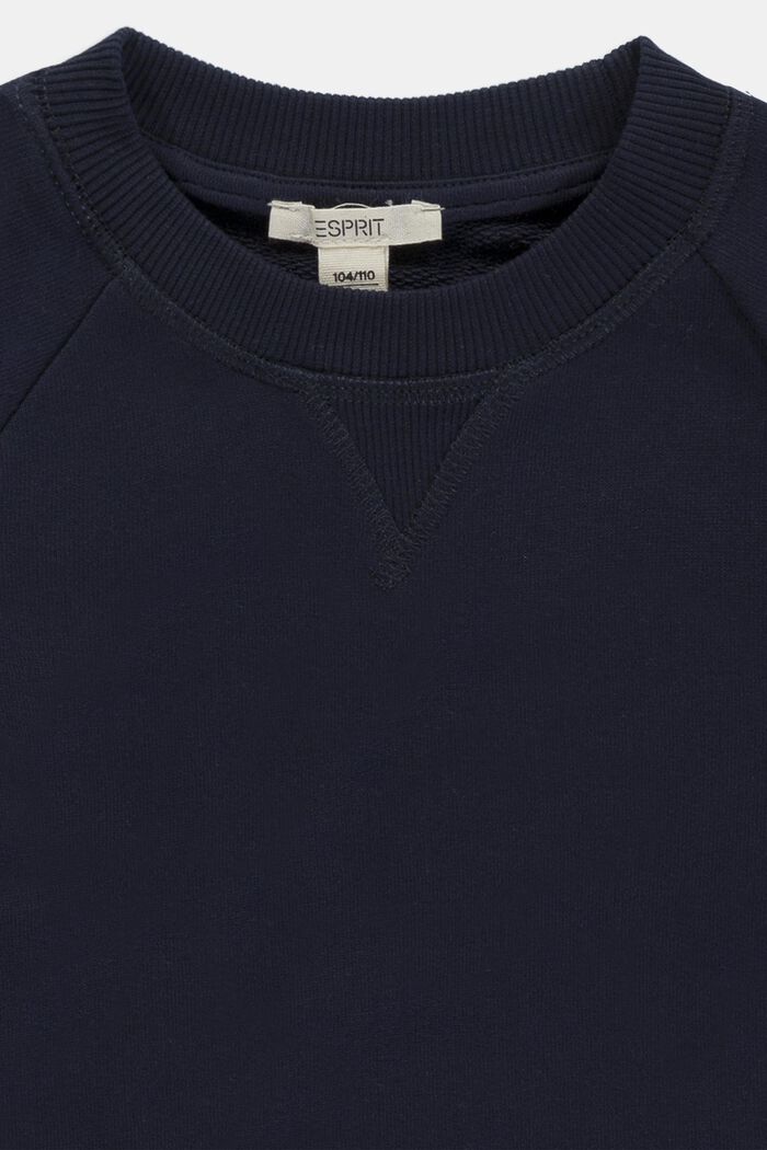 Sweatshirt with logo made of 100% cotton, NAVY, detail image number 2