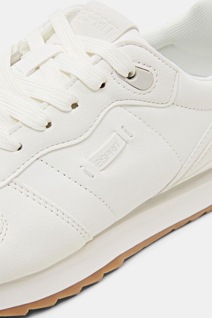 Vegan Lace-Up Sneakers, OFF WHITE, detail image number 3