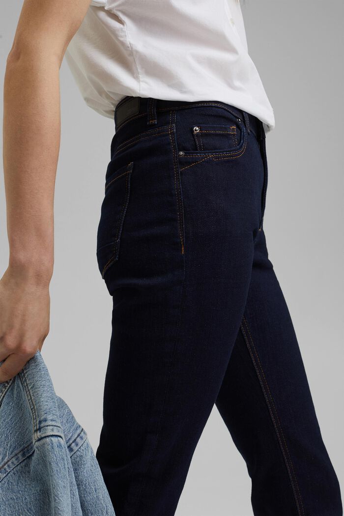 Super stretch jeans with organic cotton, BLUE RINSE, detail image number 2