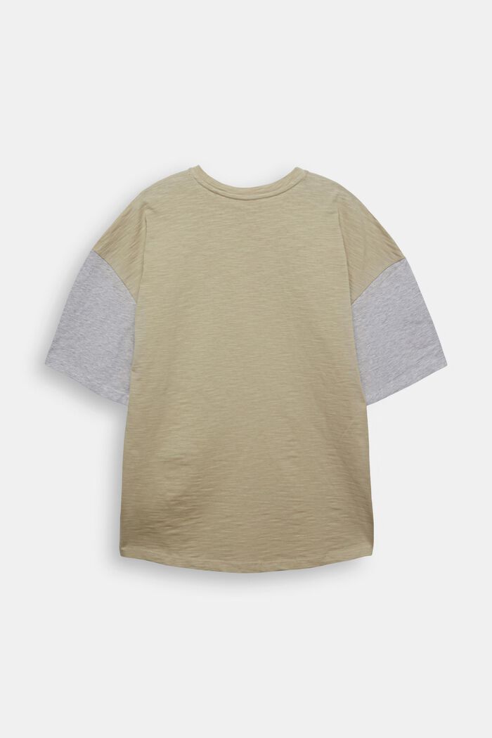 Two-Tone Slub T-Shirt, DUSTY GREEN, detail image number 2