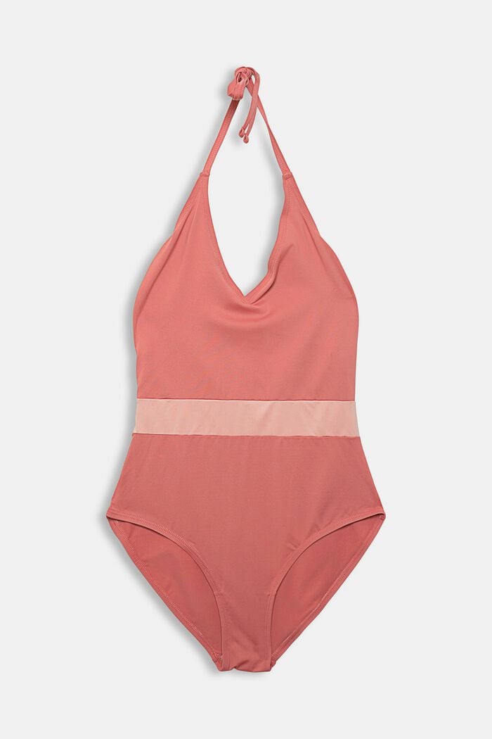 Made of recycled material: two-tone swimsuit, BLUSH, detail image number 4