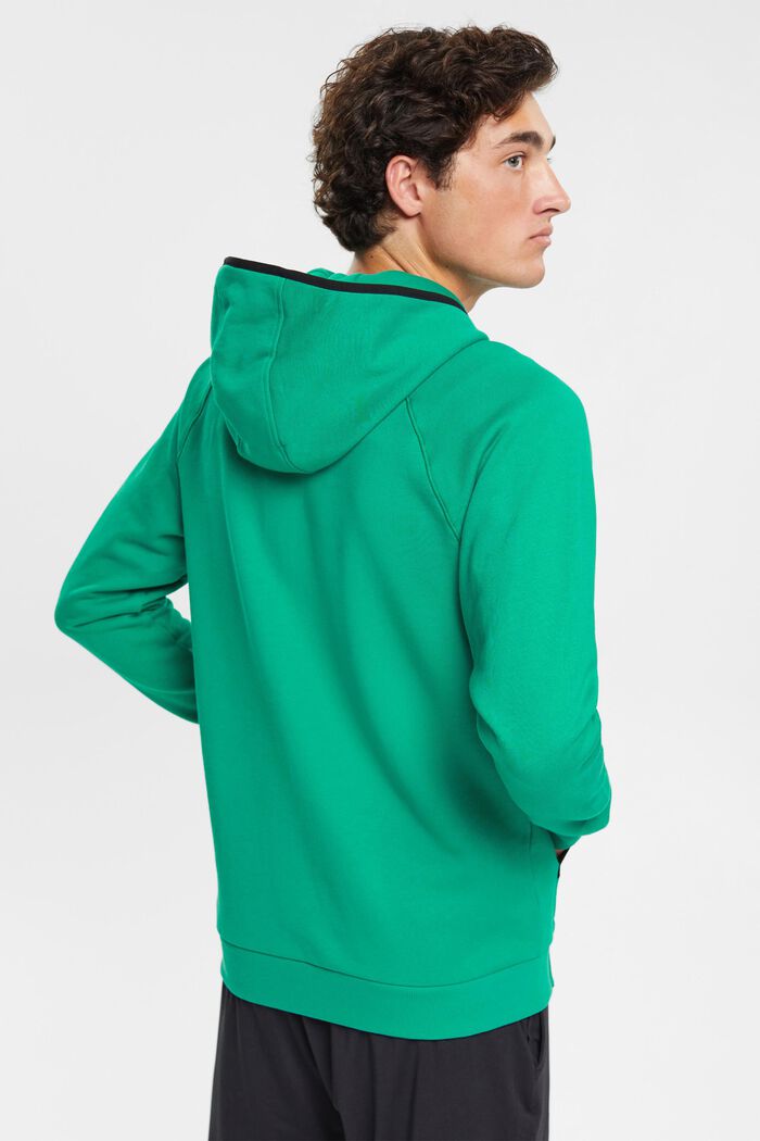Quarter zip hoodie, GREEN, detail image number 3