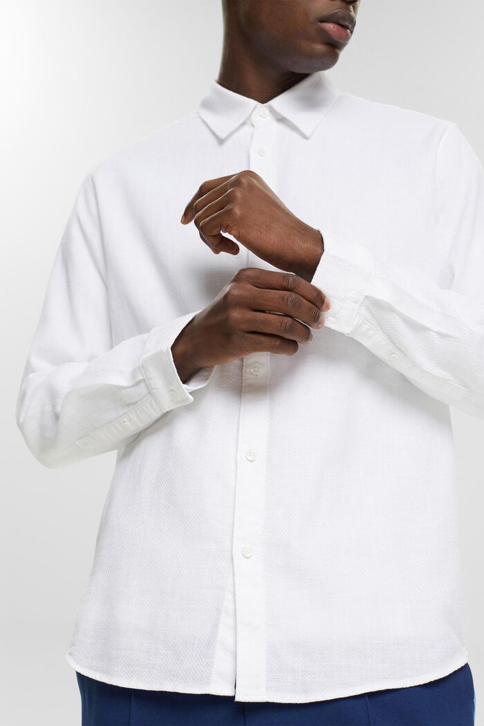 Dobby shirt, WHITE, detail image number 2