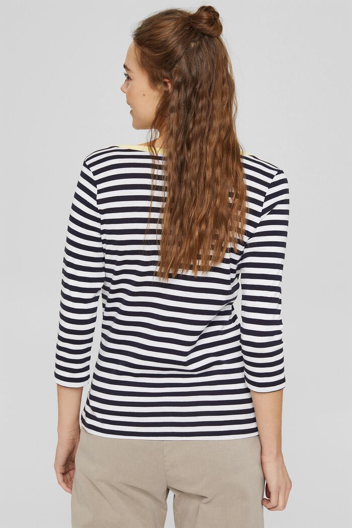 Long sleeve top with a bateau neckline, NAVY, detail image number 3